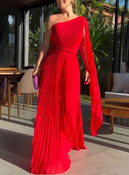 Elegant Strapless Long Evening Gown