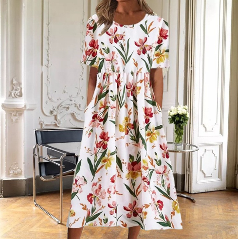 Pretty Flower Women's Dress - Olytrend