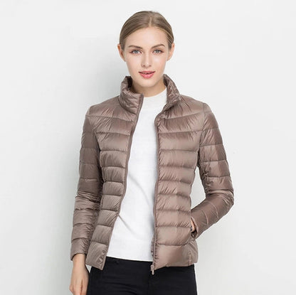 Women's Slim Fit Quilted Parka Coat