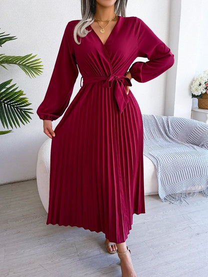 Women's Deep V-Neck Long Dress