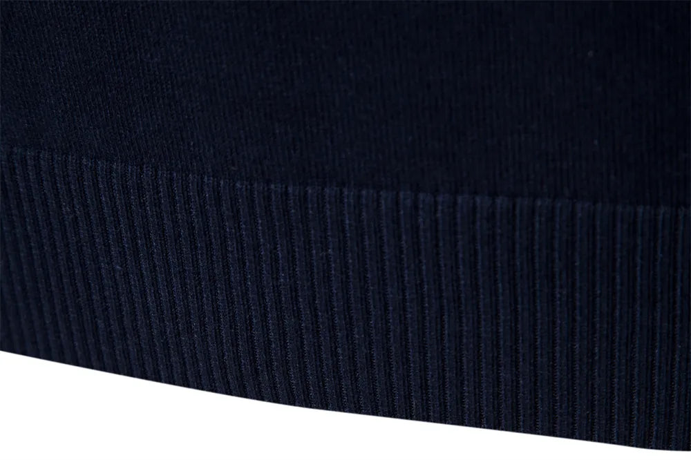 Classic Crew Neck Zip Sweater