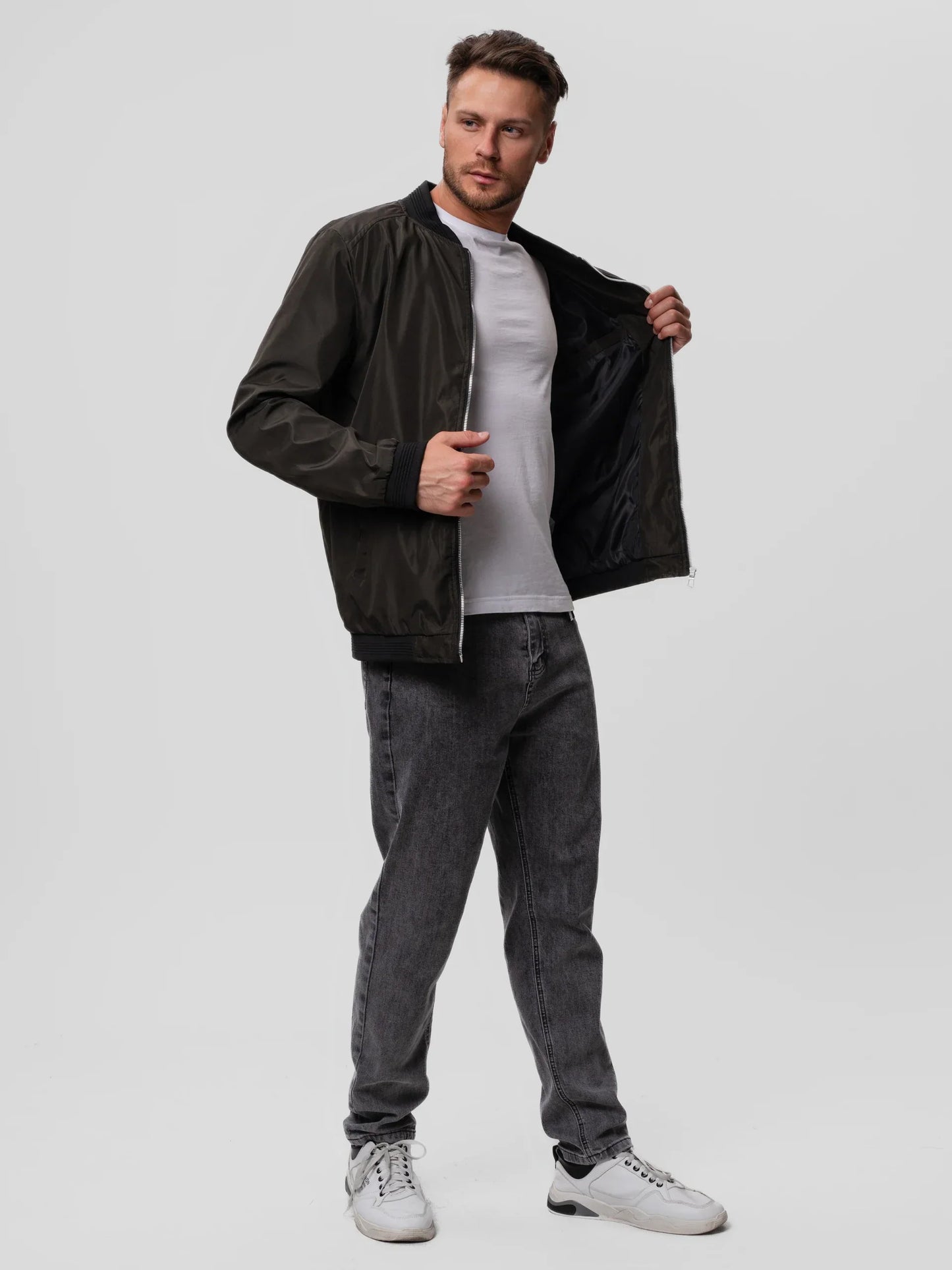 Men's Zip Up Flight Jacket