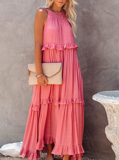 Comfortable Plus Size Sleeveless Maxi Dress