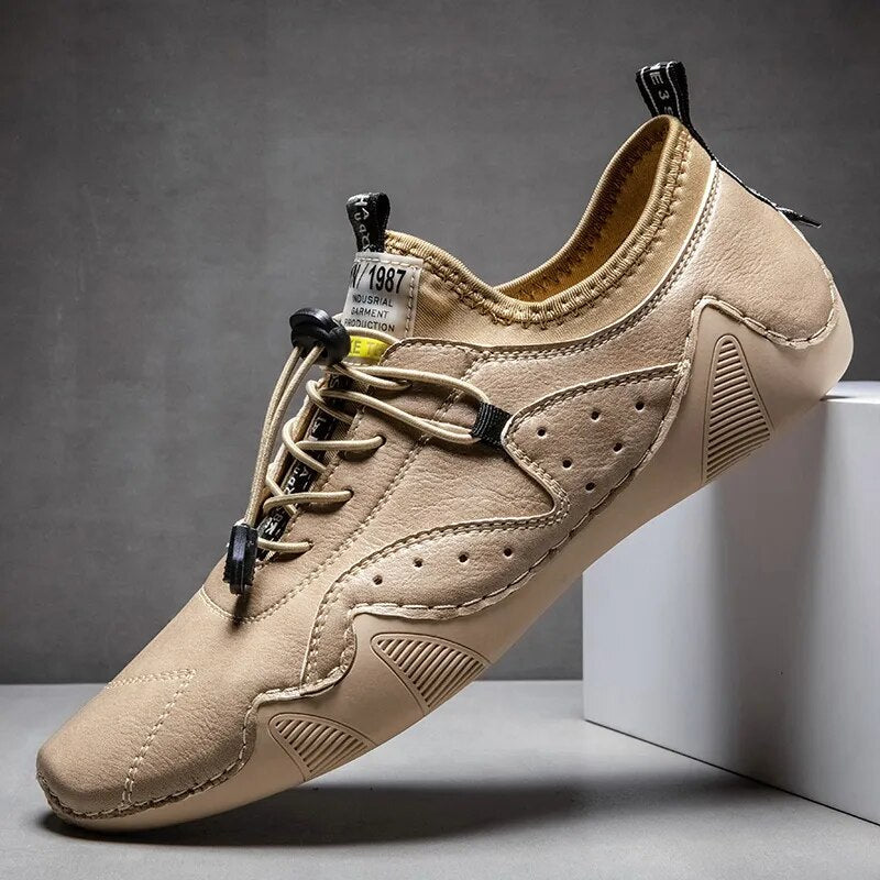 Breathable Sport Lace Mens Driving Shoes - Comfortable Low Tops