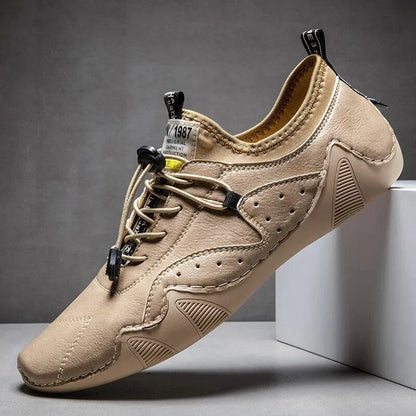 Breathable Sport Lace Mens Driving Shoes - Comfortable Low Tops