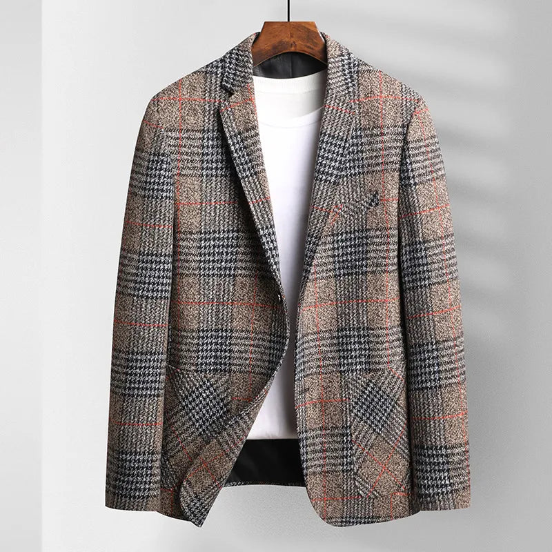 Classic Checked Blazer Jacket - Nocini