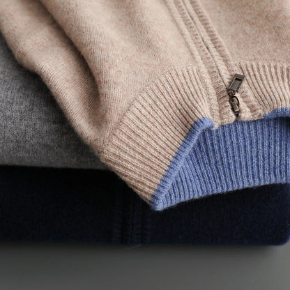 Classic Crew Neck Zip Jacket