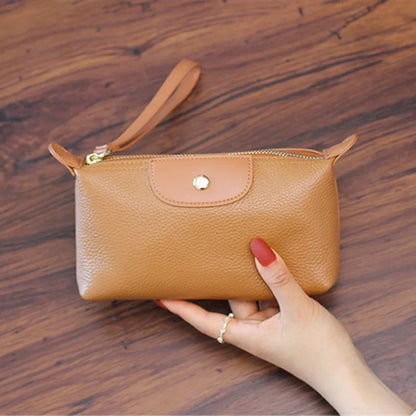 Elegant Faux Leather Wristlet Purse Bag