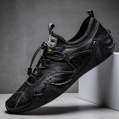 Breathable Sport Lace Mens Driving Shoes - Comfortable Low Tops