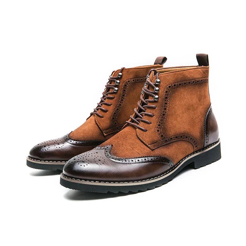 Premium Leather Lace Up Ankle Boots