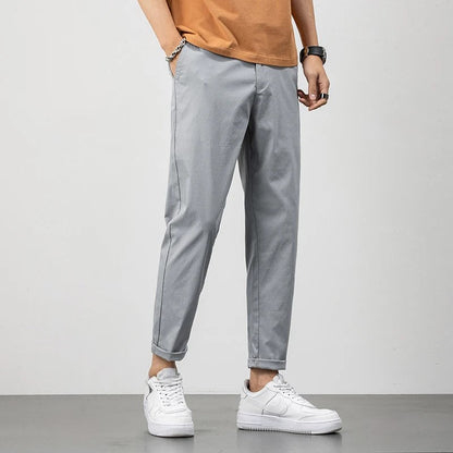 Men's Casual Cotton Pants - Comfort Fit - Full Length - Nocini
