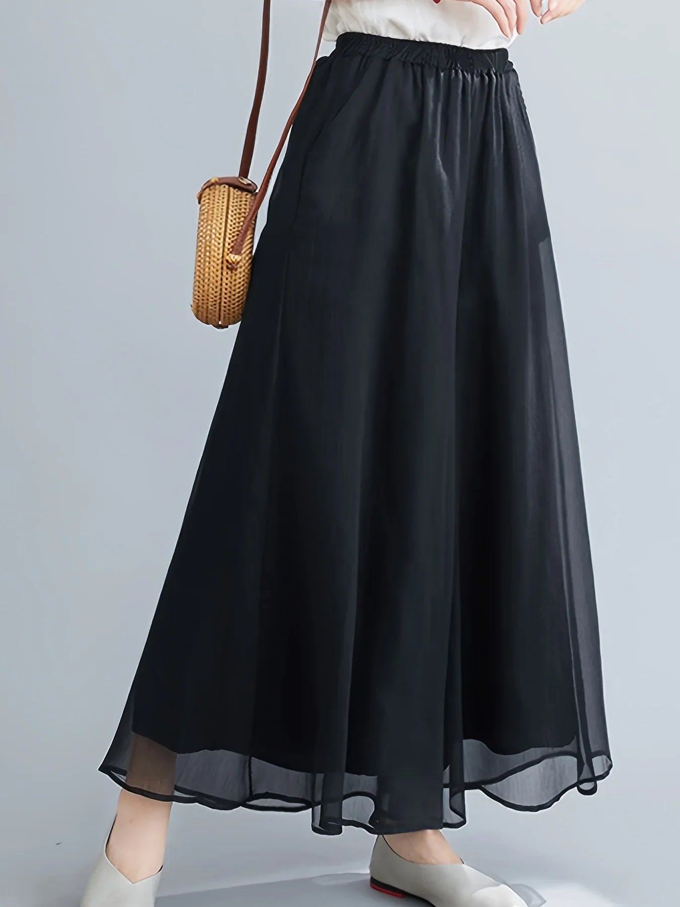 Lightweight See-Through Flowy Pants