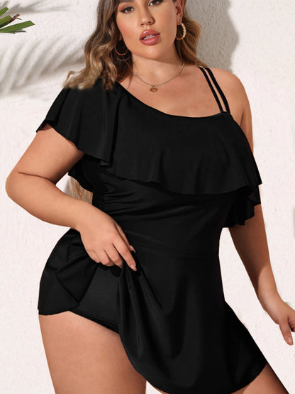 Women's Off Shoulder Dress - Chic Ruffle Detail - Elegant Comfortable - Nocini