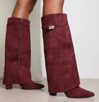 Fashionable Women's High Heel Knee Boots