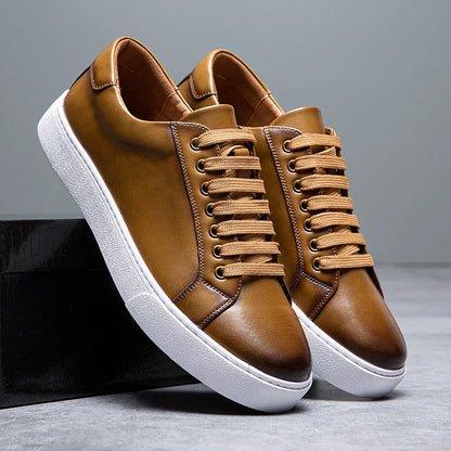 Premium Leather Running Shoes