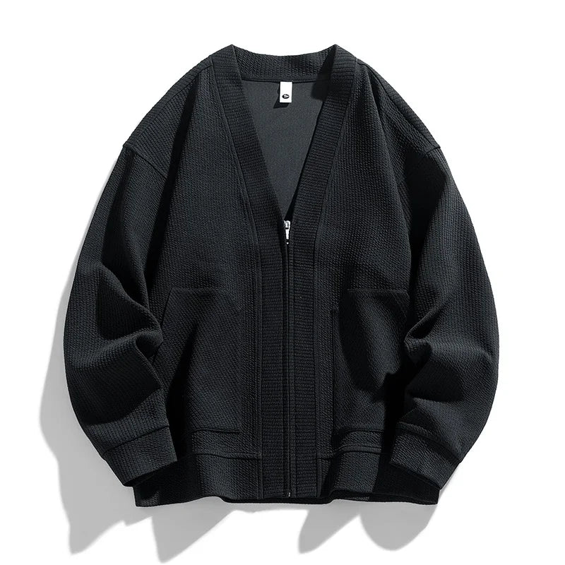 Casual Fit Zip Up Sweater - Nocini