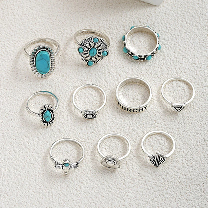 Classic 10-Piece Cowboy Ring Set