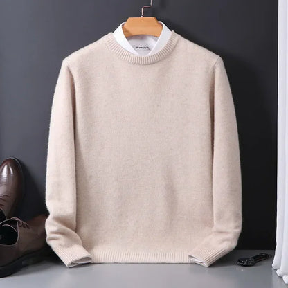 Soft Men's Crew Neck Cashmere Sweater - Nocini