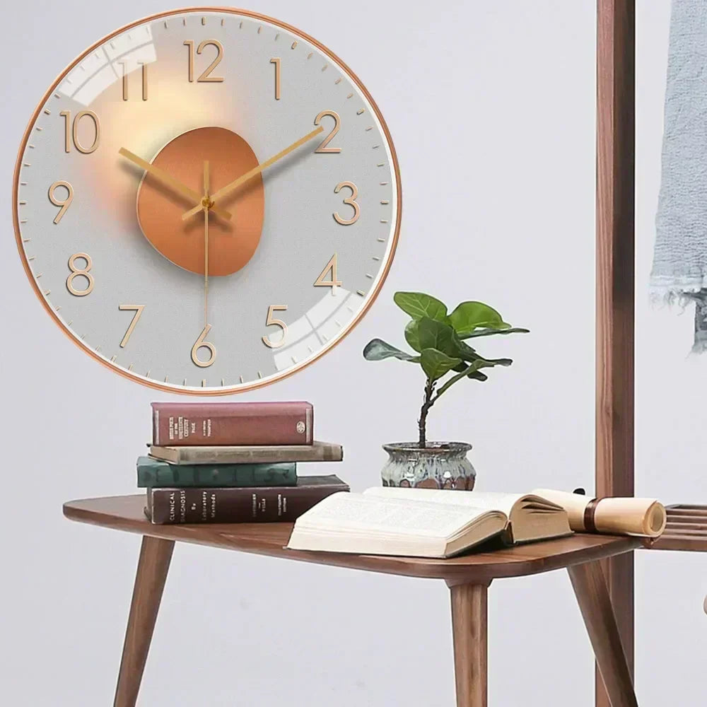 Modern Glass and Metal Wall Clock