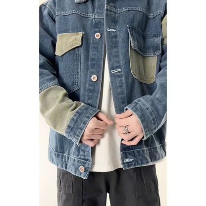 Ripped Distressed Blue Jeans Jacket