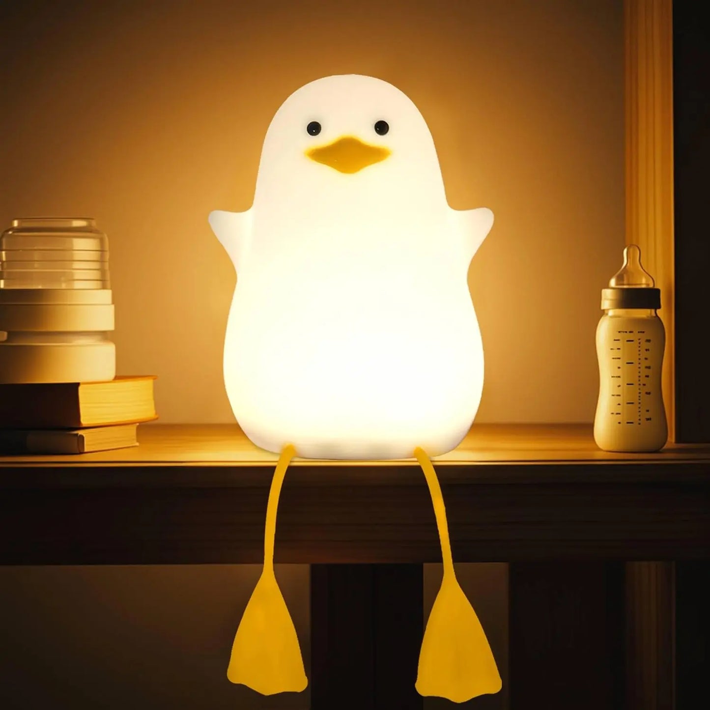 Soft Rubber Duck LED Nightlight with Sensor Switch - Nocini