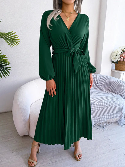 Women's Deep V-Neck Long Dress