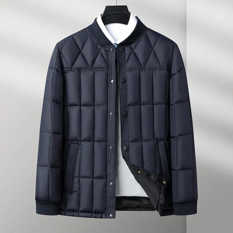Warm Quilted Bomber Coat