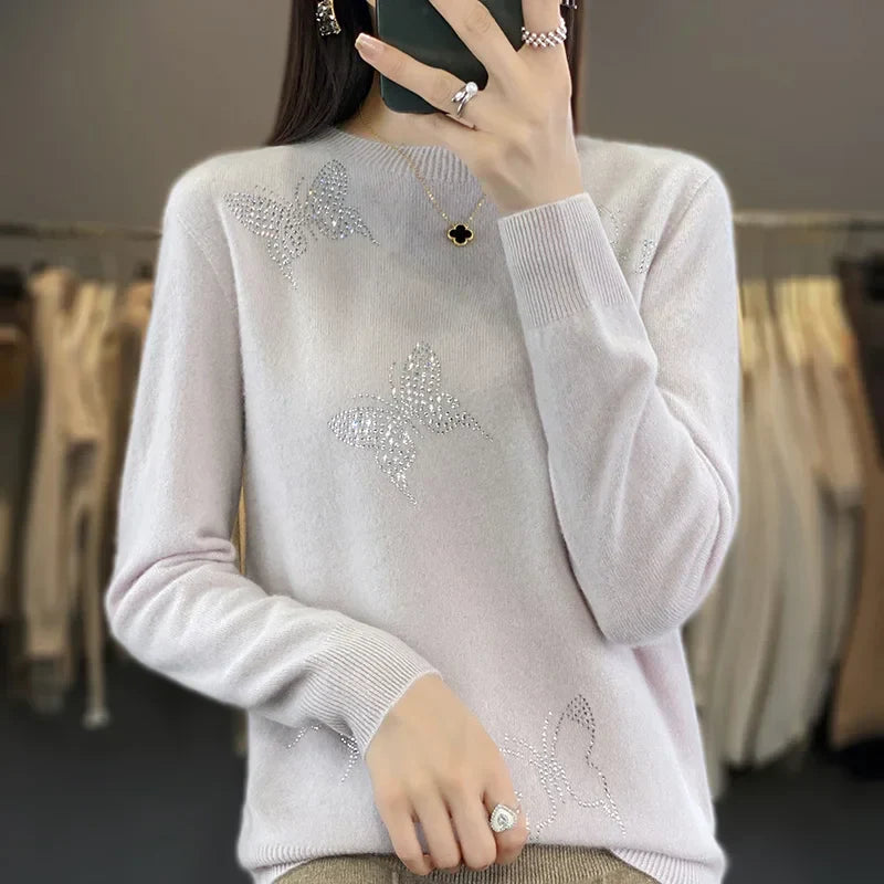 Colorful Floral Crew Neck Sweater