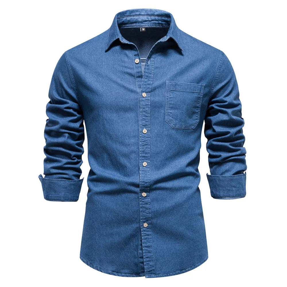 Classic Fit Mens Button Down Shirt with Pocket - Nocini