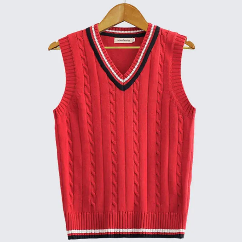 Warm Crew Neck Knit Sweater Vest for Men - Nocini