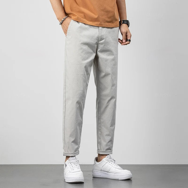 Men's Casual Cotton Pants - Comfort Fit - Full Length