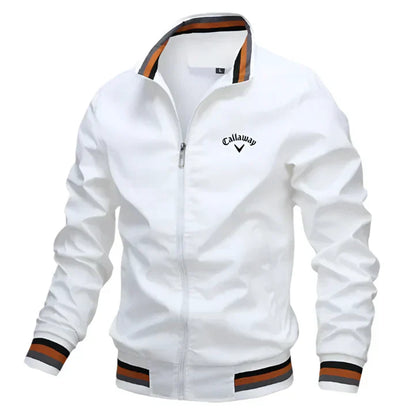 Relaxed Fit Zip Up Golf Jacket