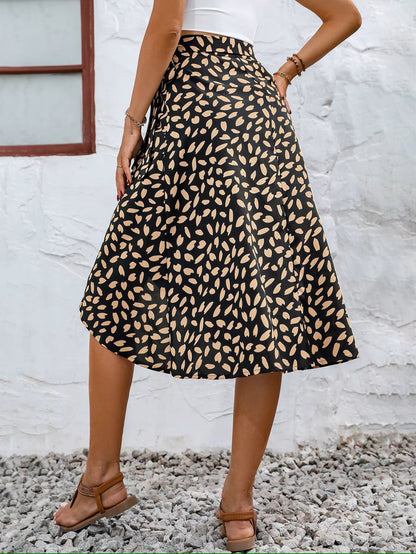 Elegant Knee Length Wrap Skirt