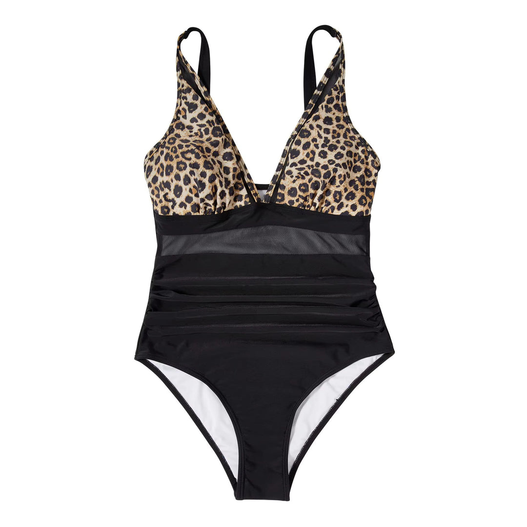 Slimming Black One-Piece Swimsuit for Women