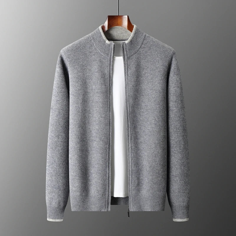 Warm Wool Crew Neck Jacket