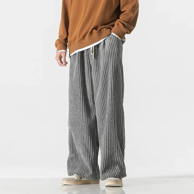 Relaxed Fit Men's Ribbed Jogger Pants