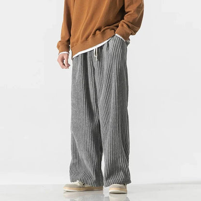 Relaxed Fit Men's Ribbed Jogger Pants