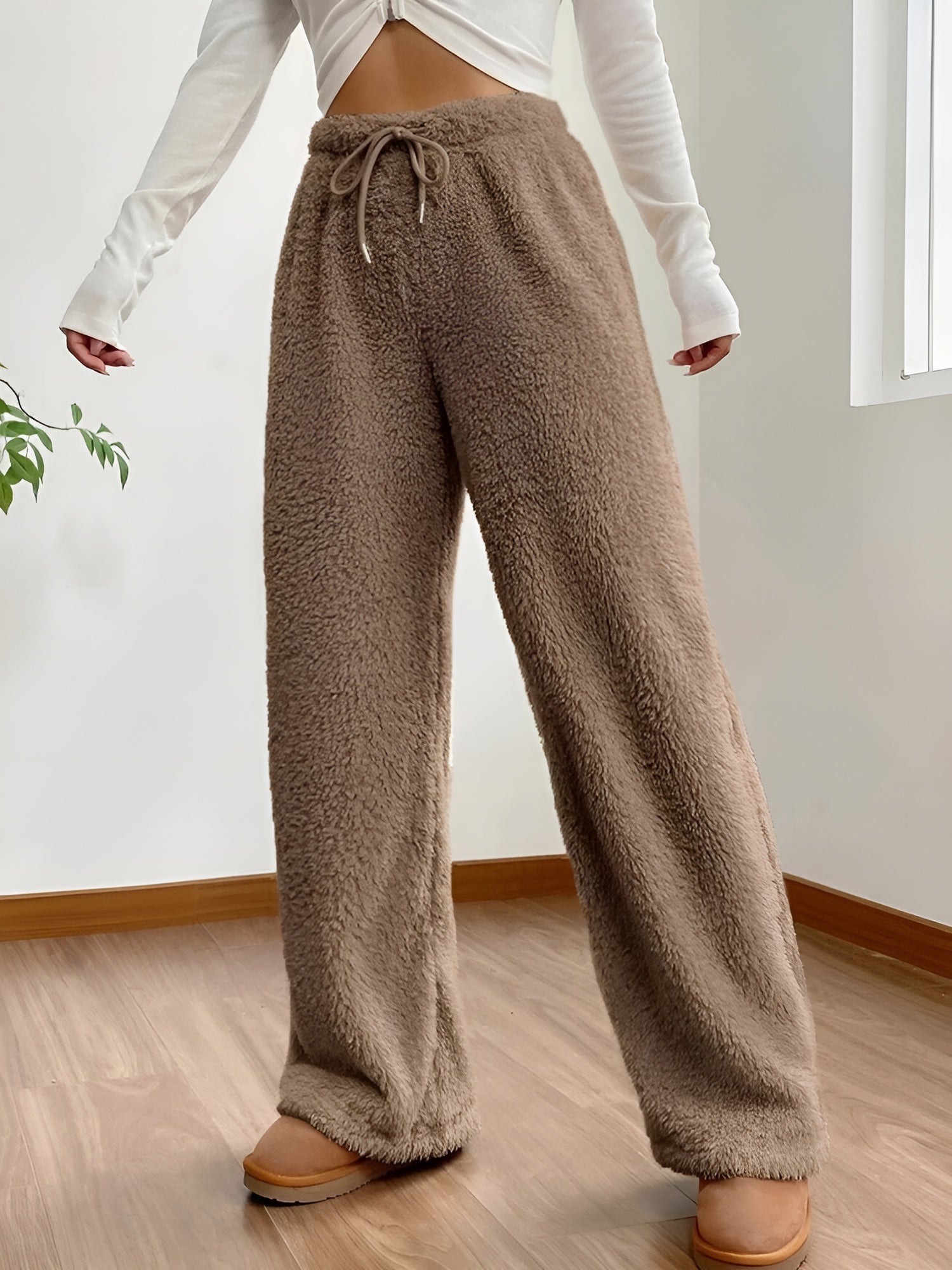 Plush Fleece Jogger Pants - Nocini