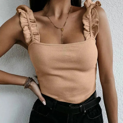 Chic Ruffle Women's Summer Blouse