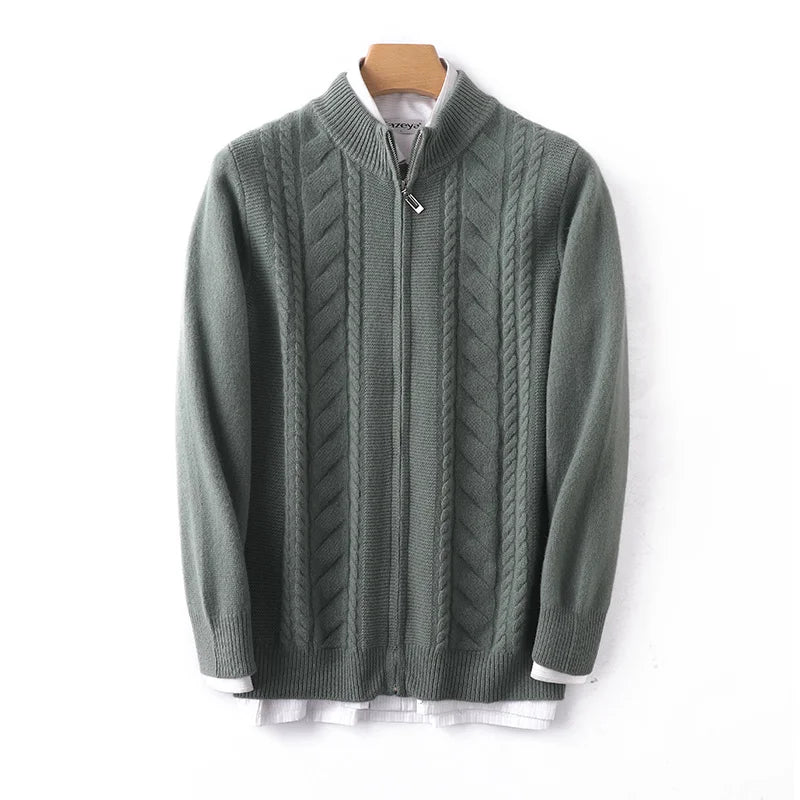 Soft Zip Up Merino Wool Sweater