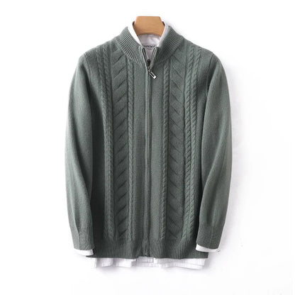 Soft Zip Up Merino Wool Sweater
