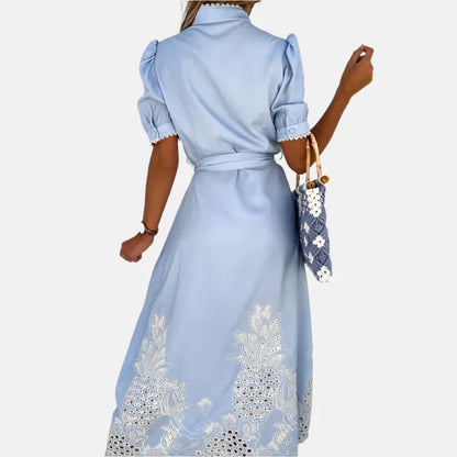 Ladies Beautiful Navy Embroidered Dress