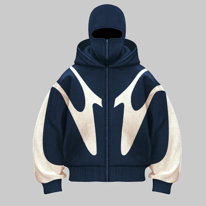 Warm Fleece Face Mask Hoodie - Olytrend