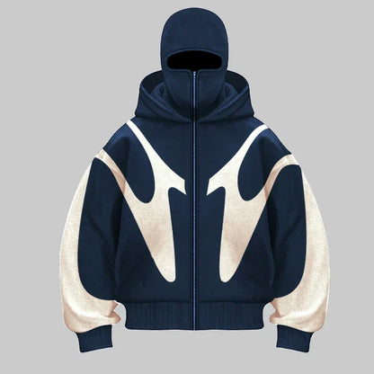 Warm Fleece Face Mask Hoodie - Olytrend