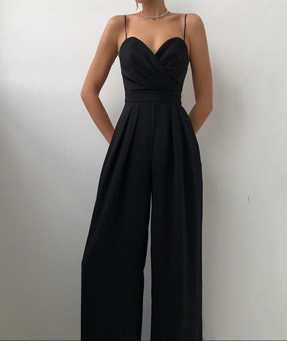 Elegant Ladies Strappy Wide Leg All Occasion Jumpsuit