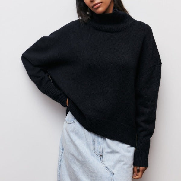 Cozy Women's Crew Neck Jumper Soft Knit Oversized Fit