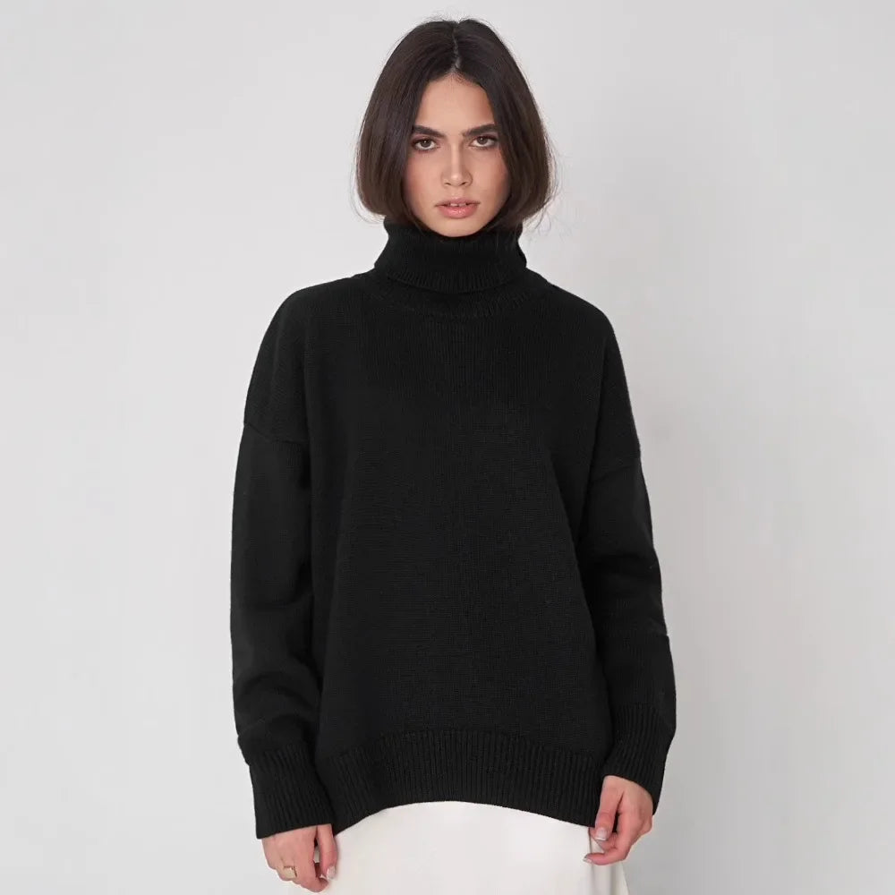 Soft Crew Neck Knit Sweater for Women