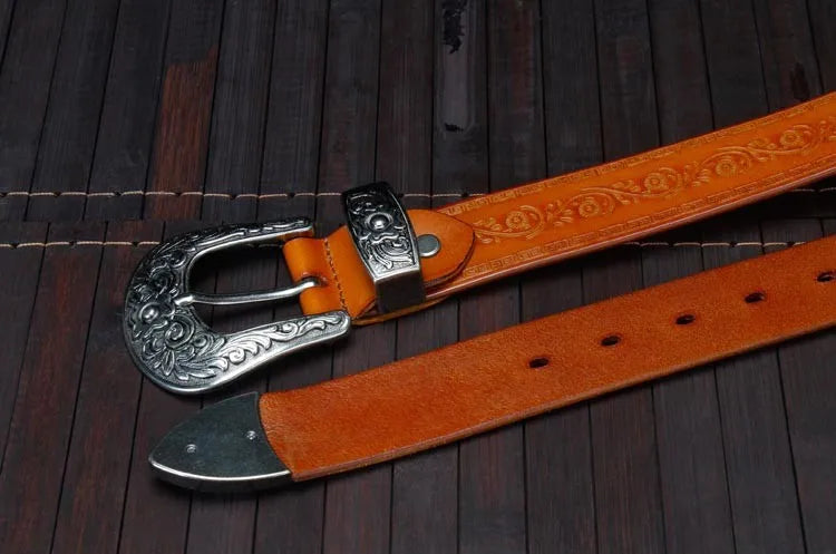 Rugged Metal Cowboy Belt