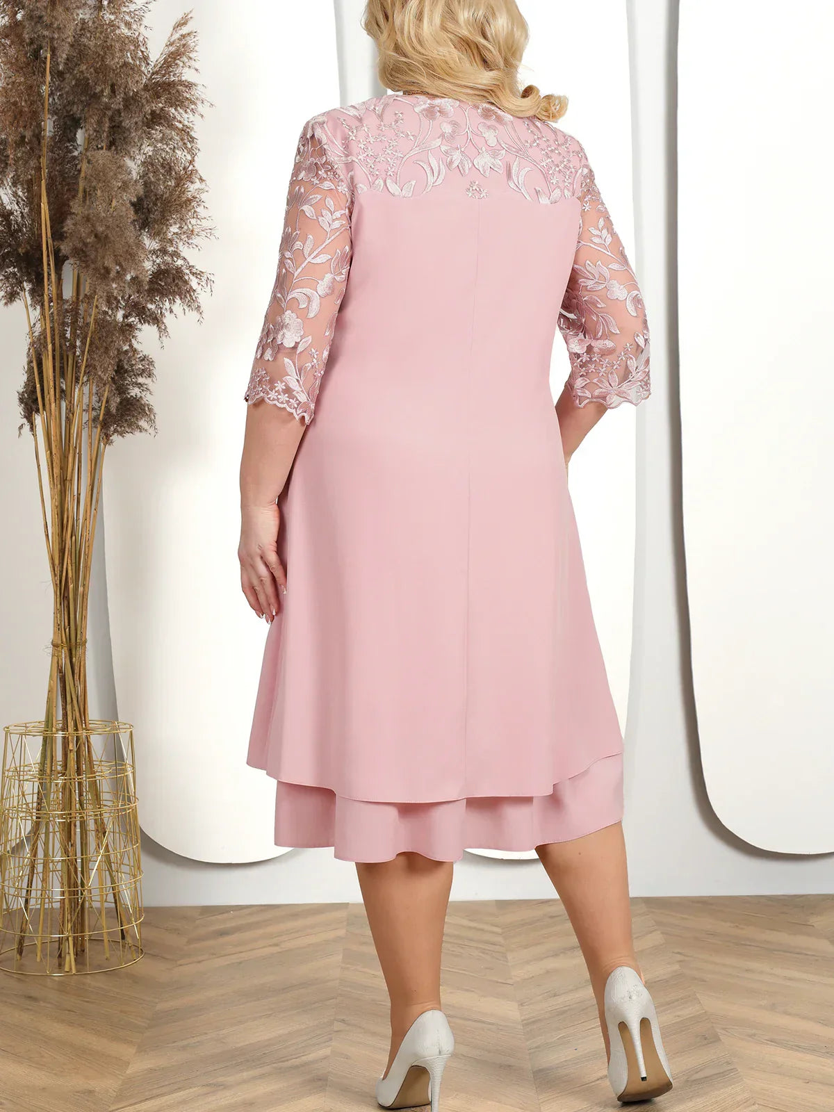 Elegant Floral Maxi Dress for Women Plus Size
