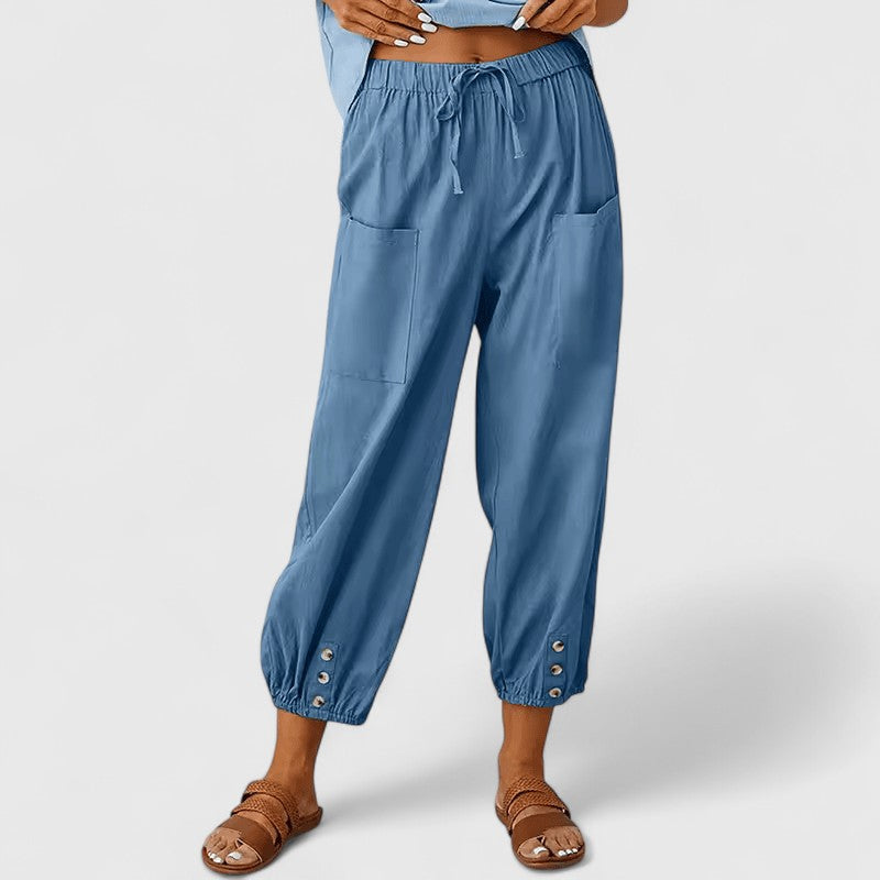 Elegant High Waist Wide Leg Pants